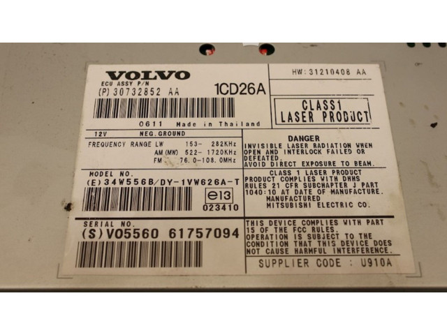 Считывающее устройство CD/DVD навигации (GPS) 30732852   Volvo XC90