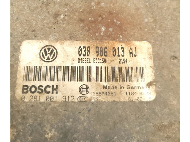 Комплект блоков управления 038906013AJ, 0281001912   Volkswagen Polo III 6N 6N2 6NF
