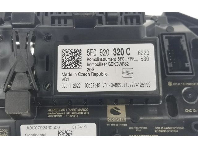 Панель приборов 5F0920320C, 5F0920320C   Seat Ateca       