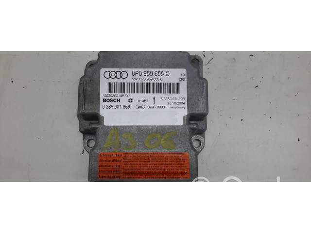 Блок подушек безопасности 8P0959655C, 0285001666   Audi A3 S3 A3 Sportback 8P