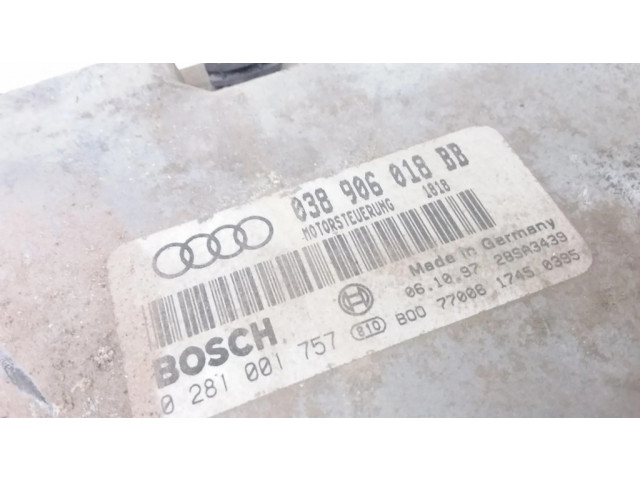 Блок управления двигателя 038906018BB, 0281001757   Audi A3 S3 8L