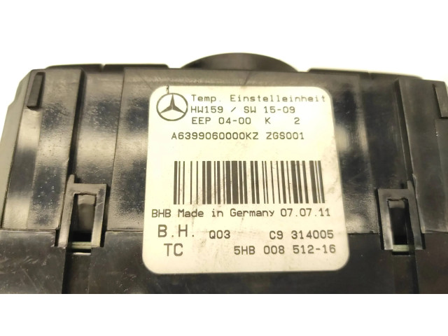 Блок управления климат-контролем A6399060000, 5HB00851216   Mercedes-Benz Vito Viano W639