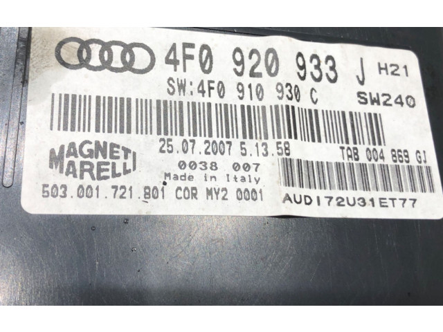 Přístrojová deska  Audi A6 Allroad C6 2007 4F0920933J  