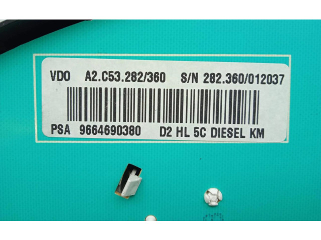 Přístrojová deska  Peugeot 207 CC 2009 9664690380, 9664690380  