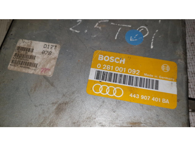 Блок управления двигателя 443907401B, 0281001092   Audi 100 S4 C4