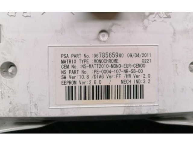 Přístrojová deska  Peugeot 508 2013 9800420280, 9678565980  