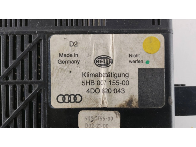 Блок управления климат-контролем 4D0820043, 5HB00715500   Audi A8 S8 D2 4D