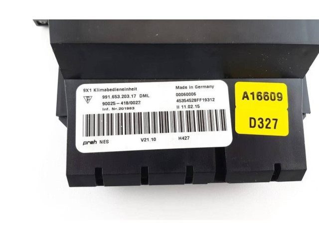 Блок управления климат-контролем 99165320317, 991.653.203.17   Porsche 911 991