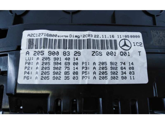 Přístrojová deska  Mercedes-Benz GLC X253 C253 2016 A2059008329, A2C12716800  
