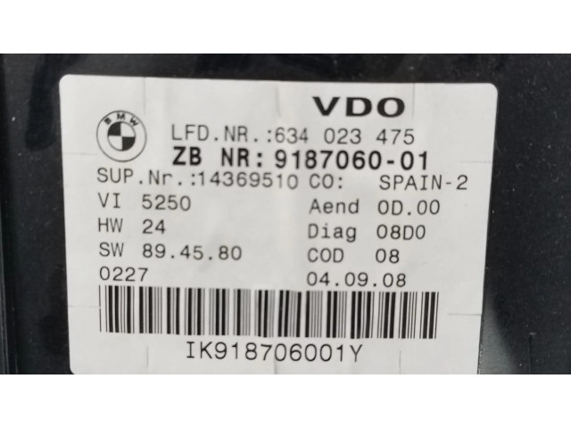 Přístrojová deska  BMW 3 E92 E93 2006 62109316127, 9187060  