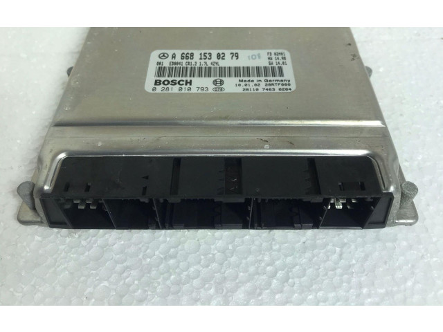 Řídící jednotka A6681530279, 0281010793   Mercedes-Benz A W168 
