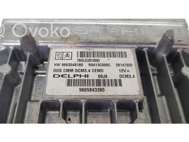 Блок управления двигателя 9665843380, 9663548180   Citroen C5