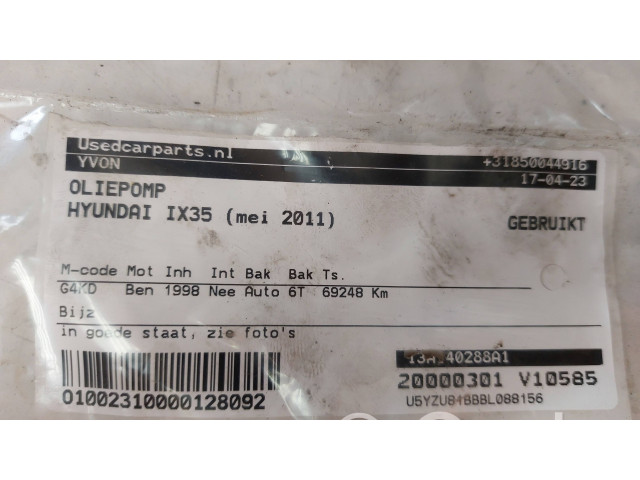 Čerpadlo oleje 64KD   Hyundai ix35 2.0  