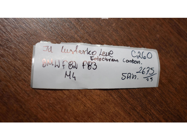 Zpětné zrcátko  BMW M4 F82 F83 2020  C2605PIN  