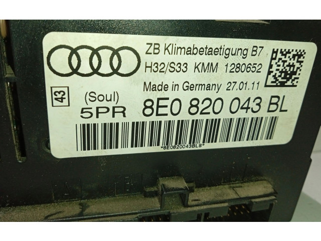 Блок управления климат-контролем 8E0820043BL   Seat Exeo (3R)