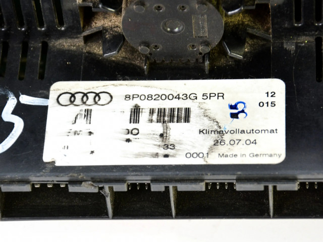 Блок управления климат-контролем 8P0820043G   Audi A3 S3 8P