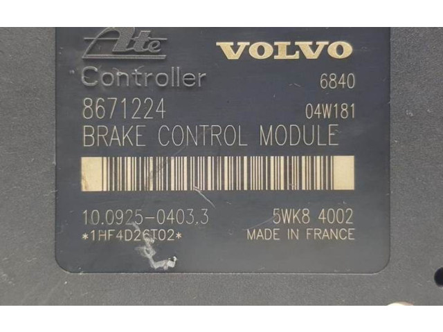 Jednotka ABS P08671225, 8671224   Volvo XC70 2007
