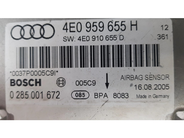 Блок подушек безопасности 4E0959655H, 4E0910655D   Audi A8 S8 D3 4E