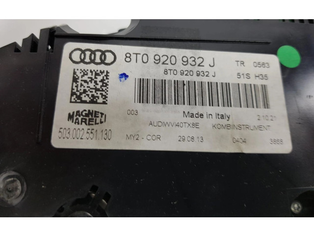 Přístrojová deska  Audi A5 8T 8F 2013 503002551130, 8T0920932J  