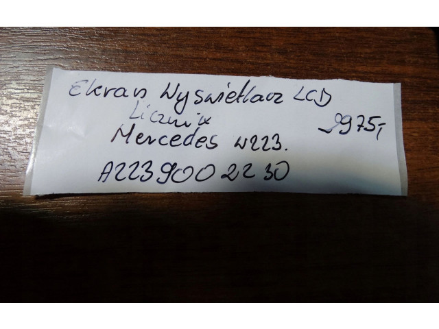 Přístrojová deska  Mercedes-Benz S W223 2021 A2239002230  