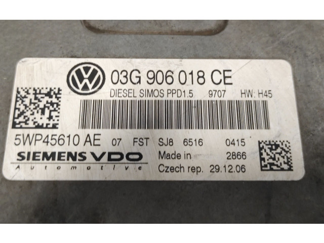 Řídící jednotka 03G906018CE, 5WP45610AE   Volkswagen Passat Alltrack 2007