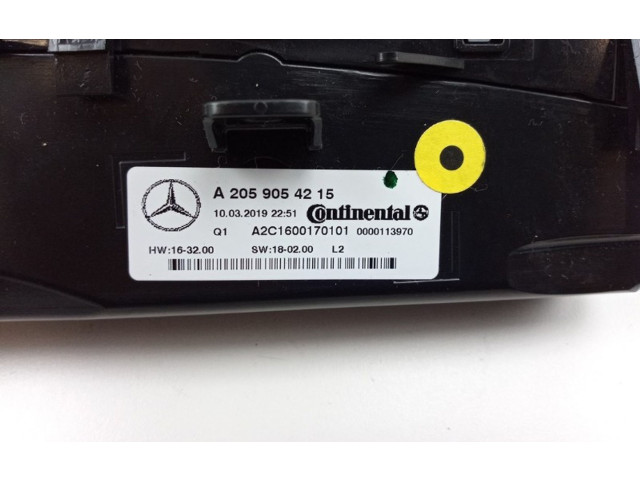 Блок управления климат-контролем A2059054215, A2059054215   Mercedes-Benz C W205