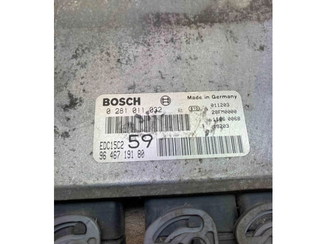 Řídící jednotka 9646719180, 0281011032   Peugeot 807 2000