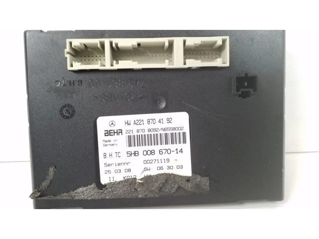 Блок управления A2218704192   Mercedes-Benz CL C216