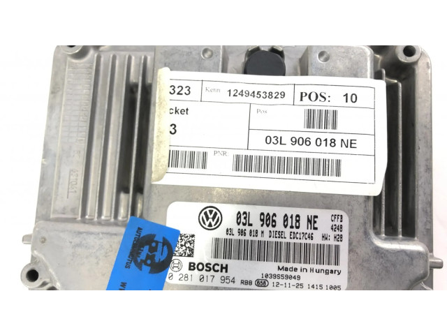 Řídící jednotka 0281017954, 03L906018NE   Seat Alhambra (Mk2) 2012