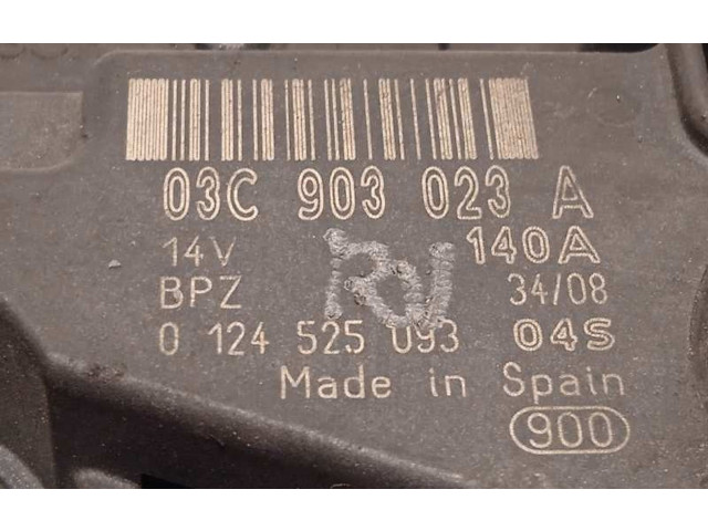 Генератор 03C903023A, 0124525093   Volkswagen Touran I      
