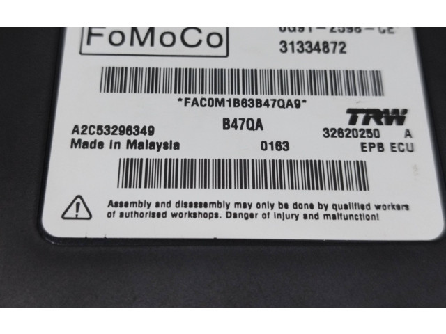 Рулевая рейка  Модуль управления ручным тормозом 6G912598CE, A2C53296349   Volvo S60 2011 - 2013 года