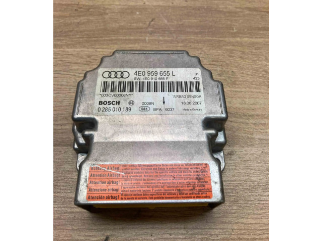 Блок подушек безопасности 4E0959655L, 0285010189   Audi A8 S8 D3 4E