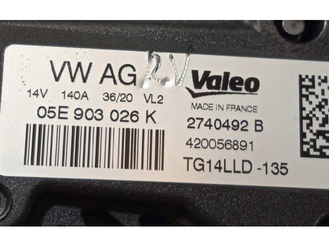 Генератор 05E903026K, TG14LLD   Volkswagen T-Cross      