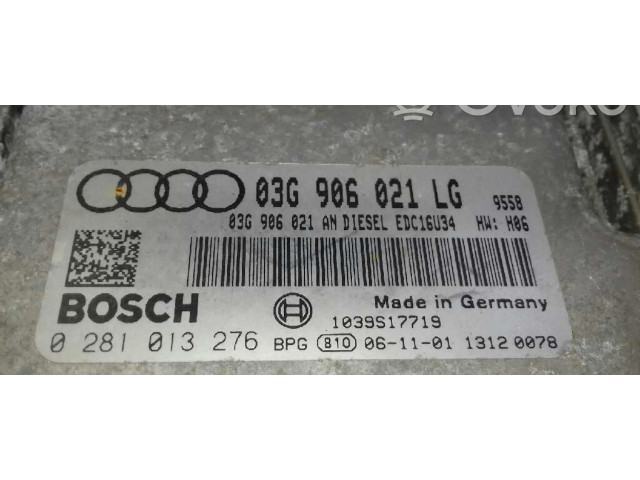 Блок управления двигателем Блок управления 03G906021LG, 0281013276   Audi A3 S3 8P