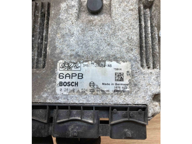 Блок управления двигателем Блок управления 3M6112A650AB, 0281011534   Mazda 3 I