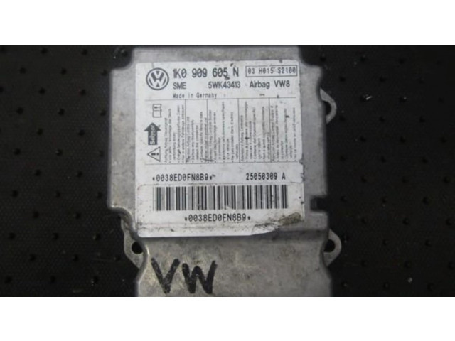 Блок подушек безопасности 1k0909605n, 5wk43413  03h015s2100  25   Volkswagen Jetta V