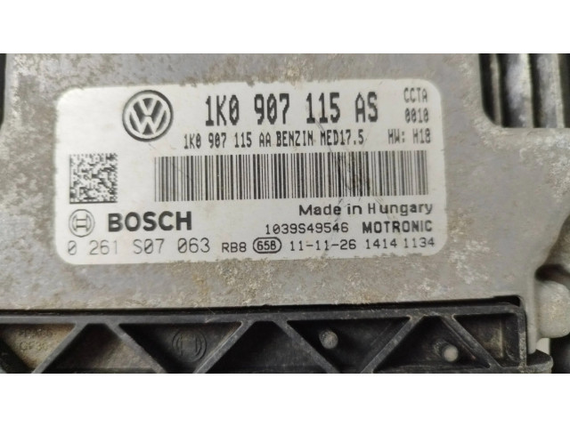 Блок управления двигателя 1K0907115AS, 1K0907115AA   Volkswagen Golf VI