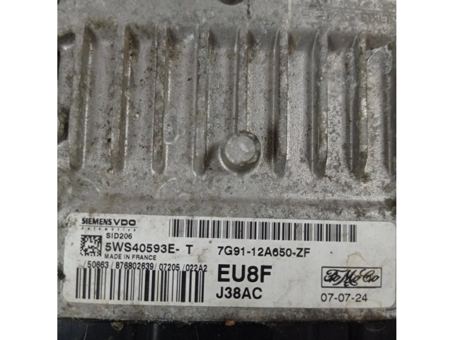 Řídící jednotka 5WS40593E-T, 7G91-12A650-ZF   Ford S-MAX 2015