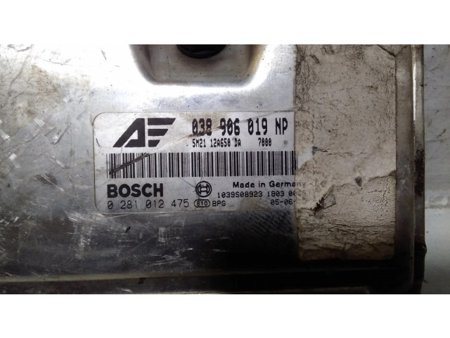 Блок управления двигателя 038906019NP, 0281012475   Ford Galaxy