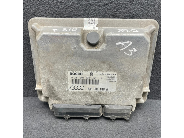 Блок управления двигателя 038906018A, 0281001409   Audi A3 S3 8L