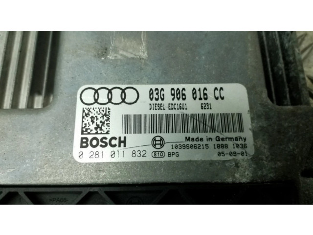 Блок управления двигателем Блок управления 03G906016CC, EDC16U1   Audi A3 S3 A3 Sportback 8P