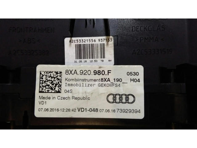 Панель приборов 8XA.920.980.F   Audi A1       