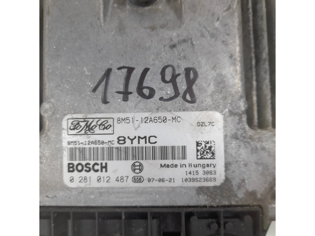 Блок управления двигателя 8M51-12A650-MC, 0281012487   Ford Focus