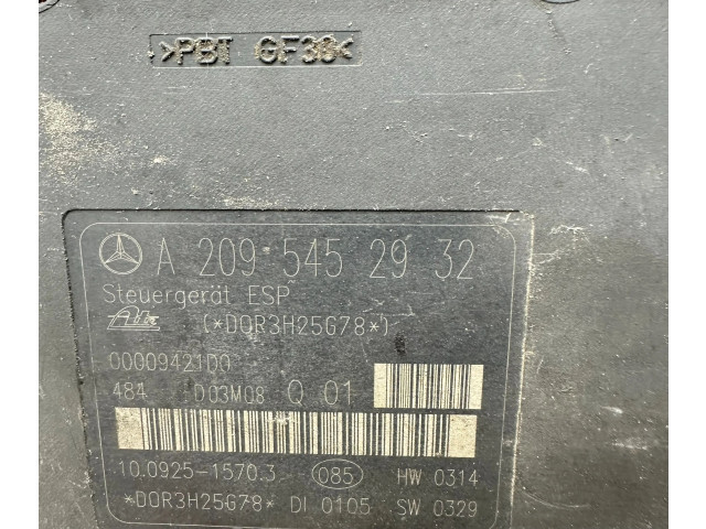 Блок АБС A2095452932, 10092515703   Mercedes-Benz  CLK A209 C209  2002 - 2009 года