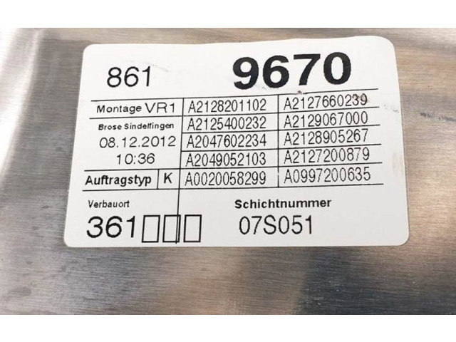 Řídící jednotka 981693105, 4PUERTAS   Mercedes-Benz E W212 2009