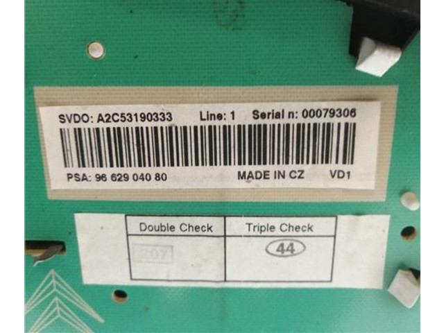 Přístrojová deska  Peugeot 207 CC 2007 610628, 9662904080  