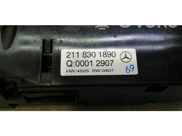Блок управления климат-контролем A2118301890   Mercedes-Benz E W211