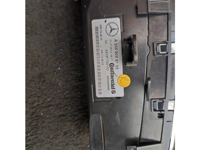 Блок управления климат-контролем A2059058105, 010720141817   Mercedes-Benz C W205