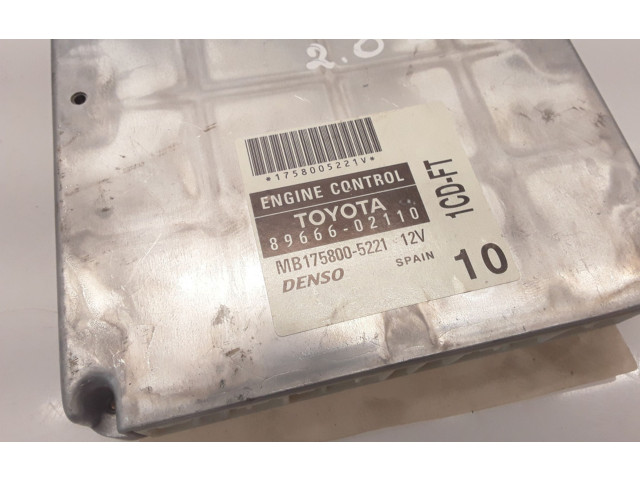Řídící jednotka 8966602110, MB1758005221   Toyota Avensis T250 2004