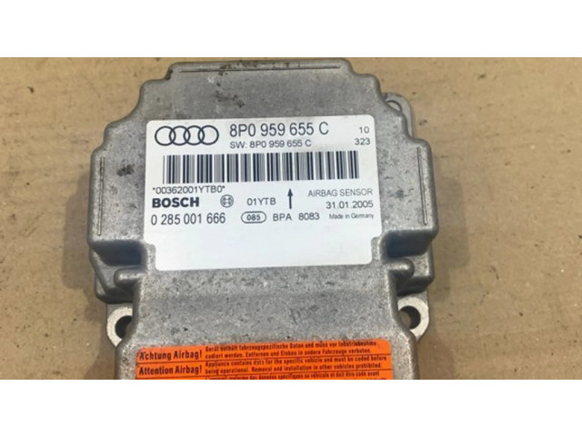 Блок подушек безопасности 8P0959655C, 0285001666   Audi A3 S3 A3 Sportback 8P